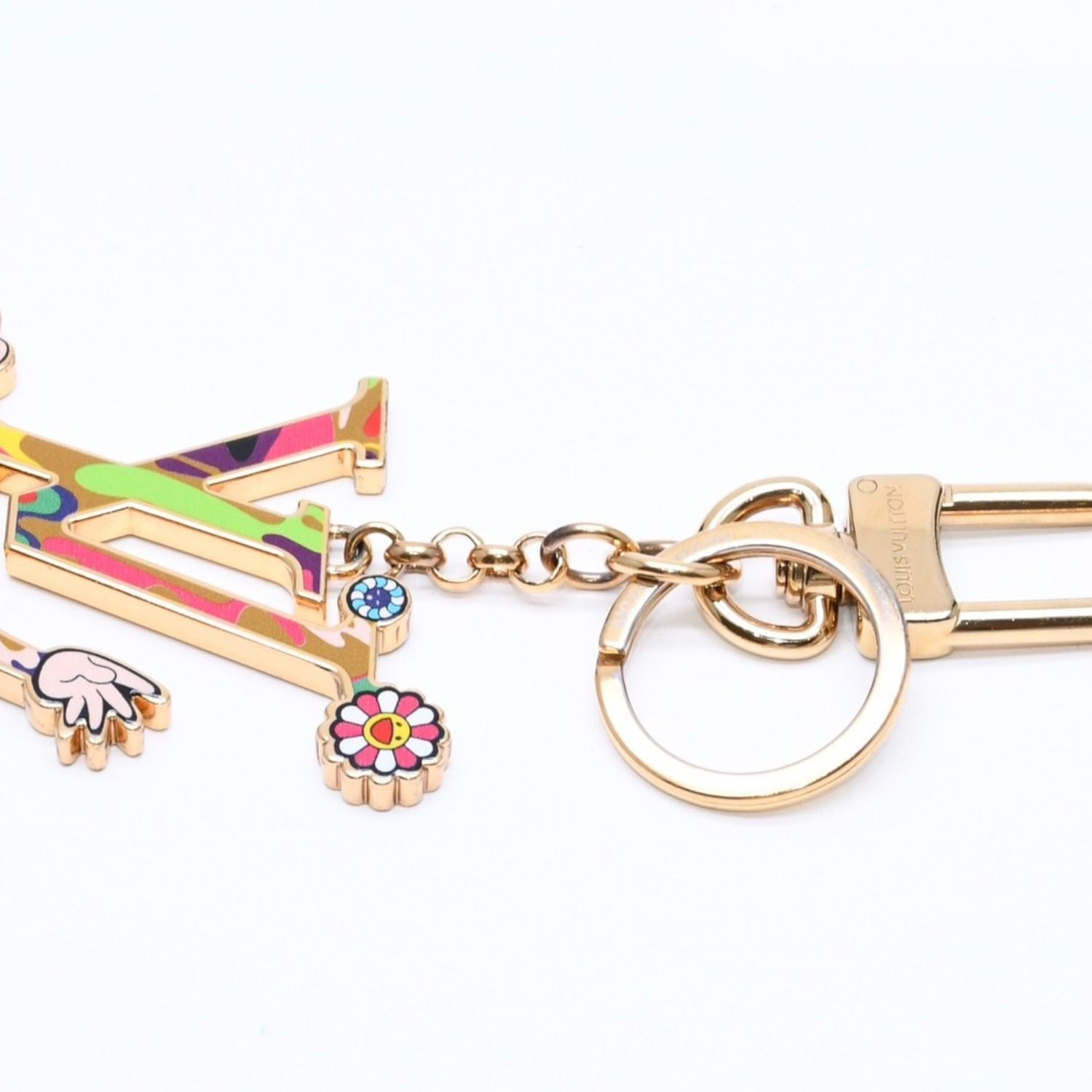 Louis Vuitton TM Key Holder LV Iconic Super Flat Charm Takashi Murakami — view 6