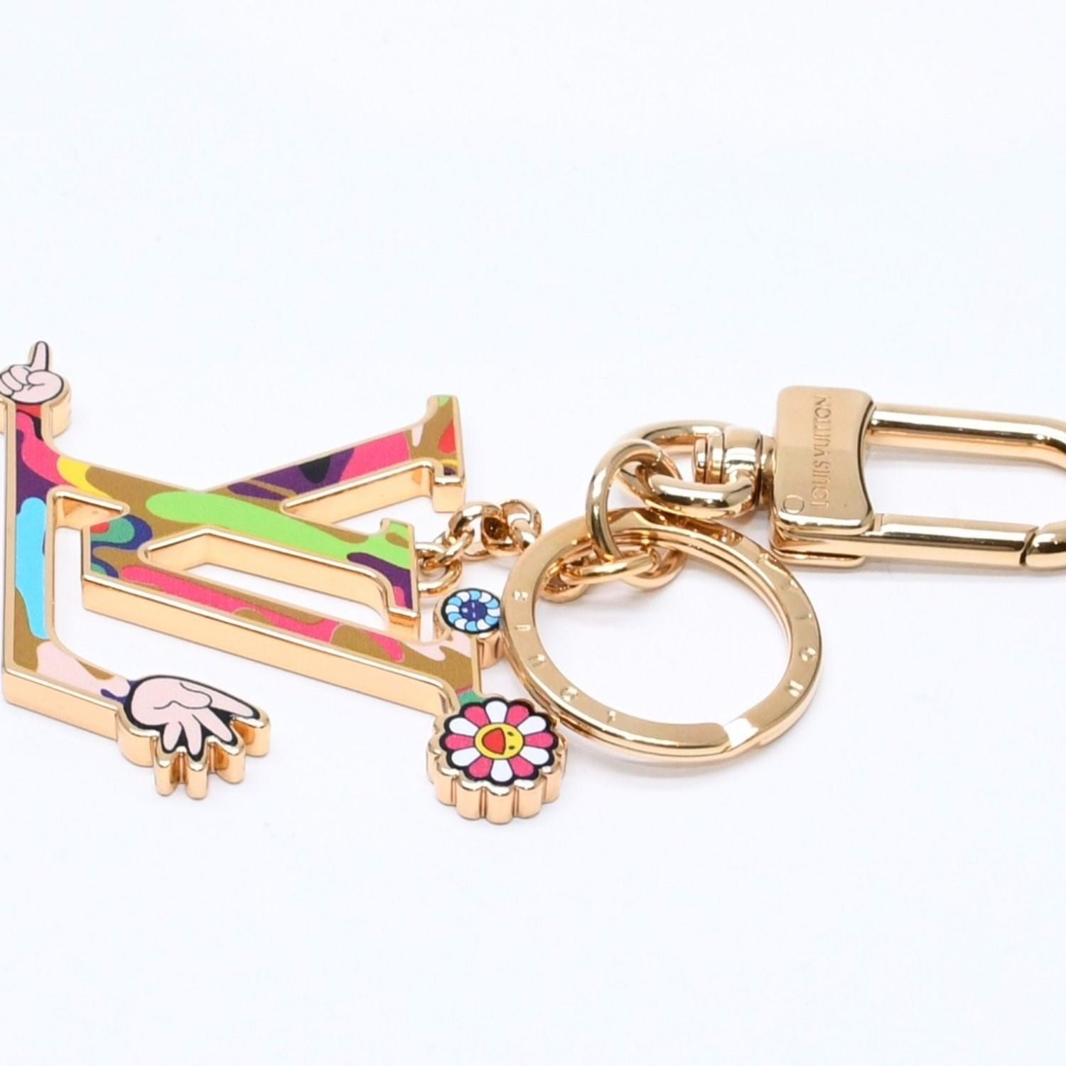 Louis Vuitton TM Key Holder LV Iconic Super Flat Charm Takashi Murakami — view 6
