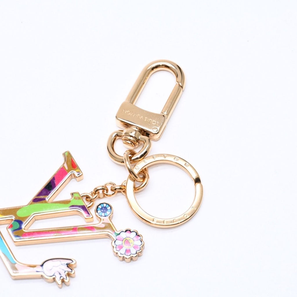 Louis Vuitton TM Key Holder LV Iconic Super Flat Charm Takashi Murakami — view 7