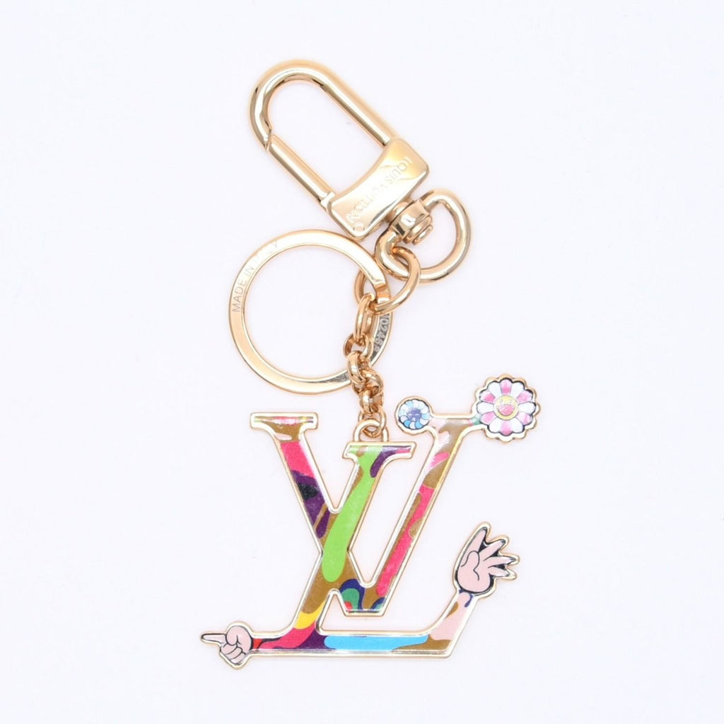 Louis Vuitton TM Key Holder LV Iconic Super Flat Charm Takashi Murakami