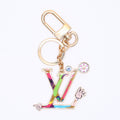 Louis Vuitton TM Key Holder LV Iconic Super Flat Charm Takashi Murakami