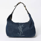 Saint Laurent Bag Cassandra Denim Blue Gold