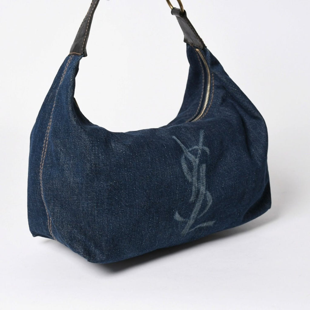 Saint Laurent Bag Cassandra Denim Blue Gold — view 3