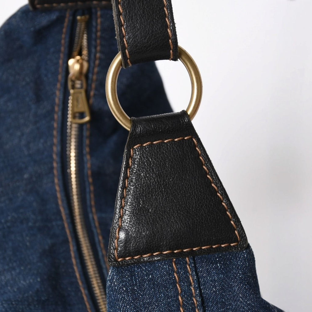 Saint Laurent Bag Cassandra Denim Blue Gold — view 4