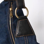 Saint Laurent Bag Cassandra Denim Blue Gold — view 4
