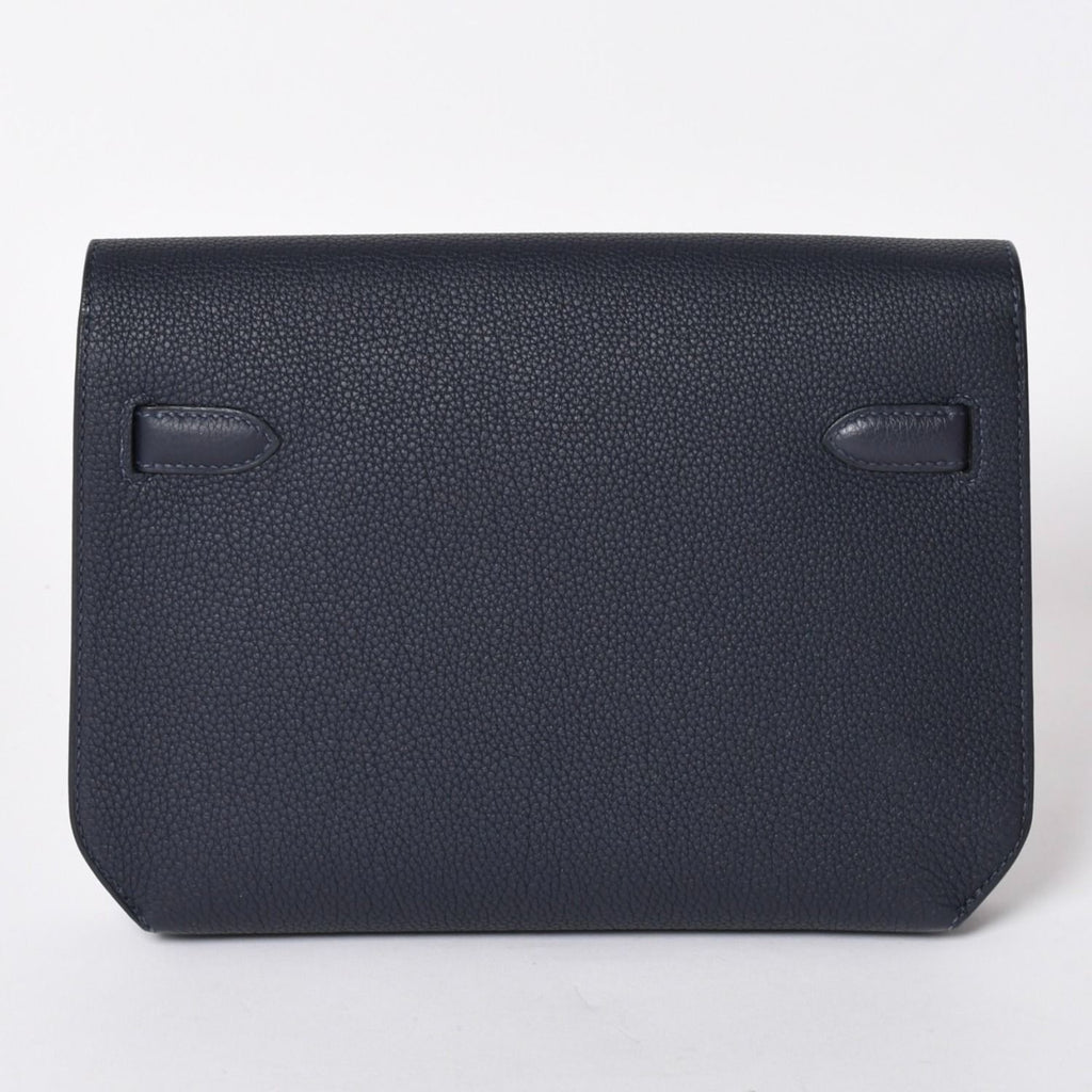 Hermes Clutch Kelly Depeches 25 Bleu Nuit Silver — view 2