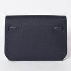 Hermes Clutch Kelly Depeches 25 Bleu Nuit Silver — view 2