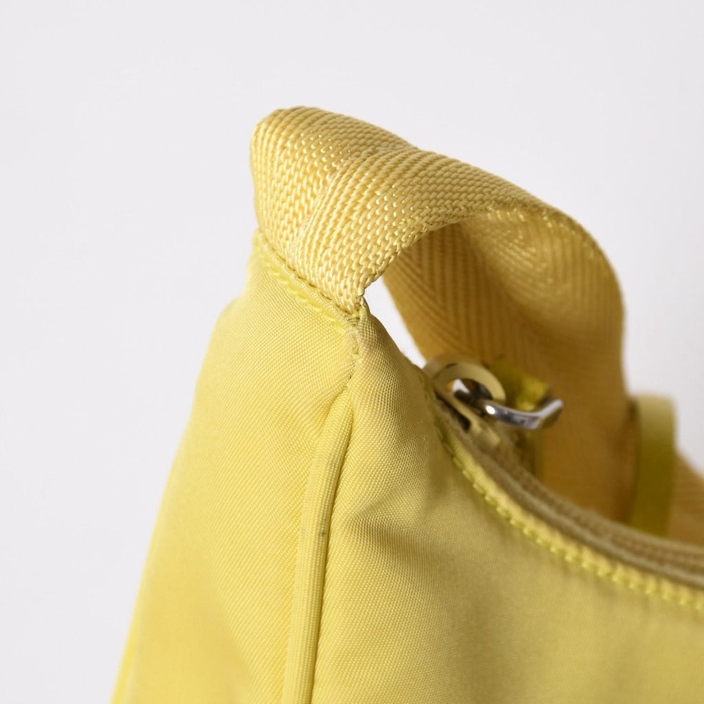 Prada Re Edition 2000 Handbag Bag Triangle Logo Nylon Yellow — view 7