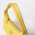Prada Re Edition 2000 Handbag Bag Triangle Logo Nylon Yellow — view 8