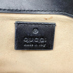 Gucci Shoulder Bag GG Marmont Leather Black Gold — view 5