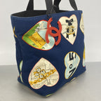 Chanel Tote Bag Canvas Navy Silver — view 2