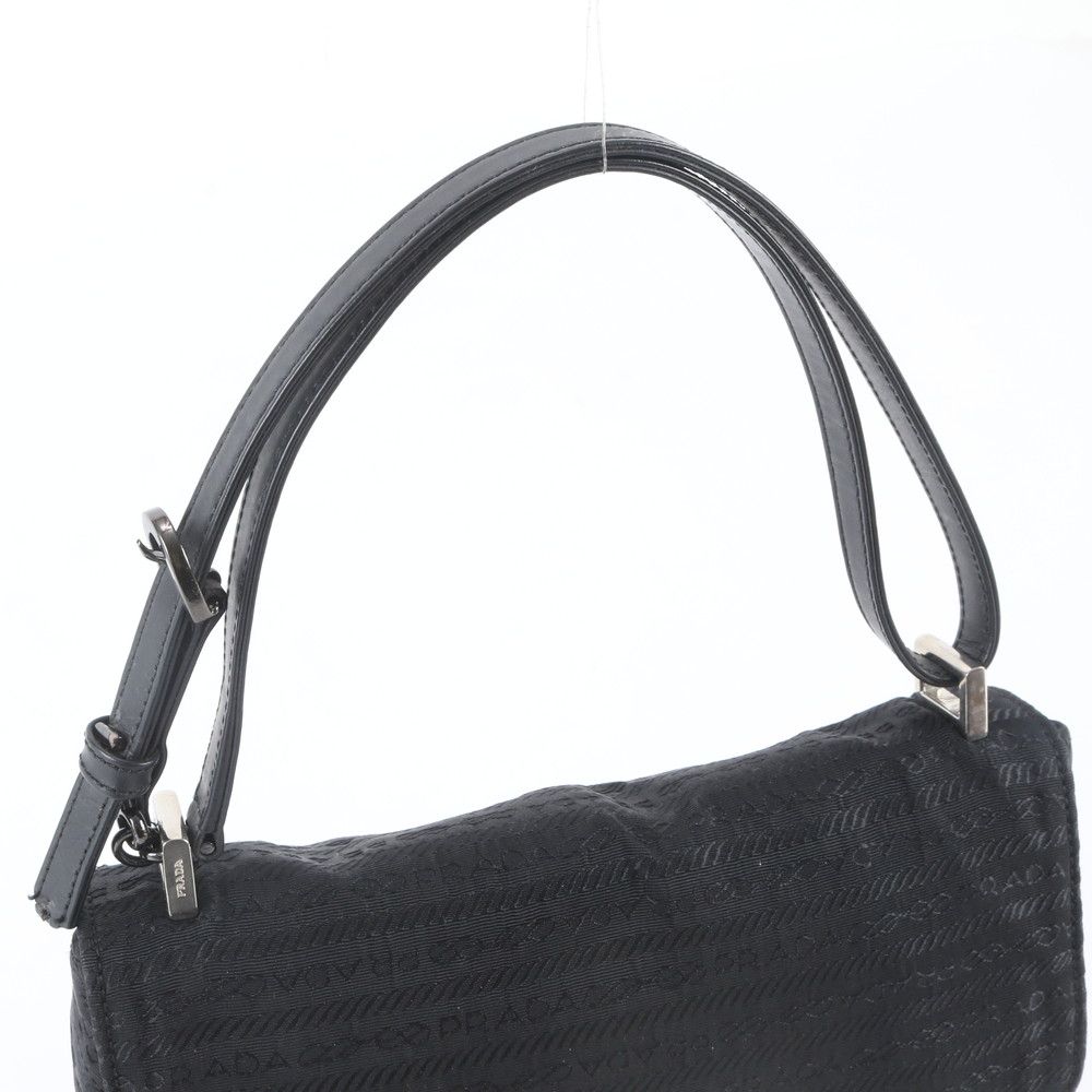 Prada Tessuto Nylon White Leather Shoulder Bag — view 2