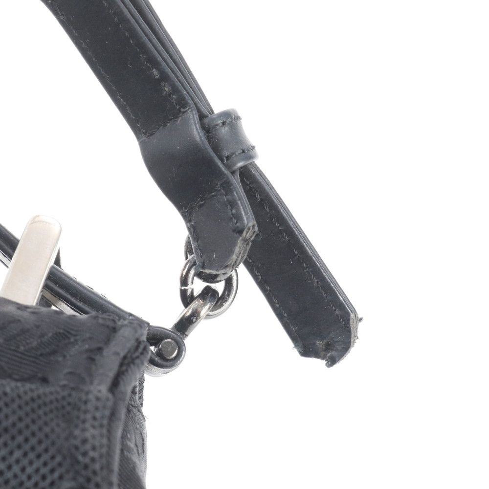 Prada Tessuto Nylon White Leather Shoulder Bag — view 8