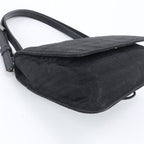 Prada Tessuto Nylon White Leather Shoulder Bag — view 6