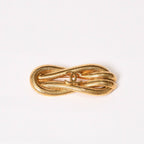 Chanel CC Logo Brooch 97 Metal Gold Rope Motif — view 2