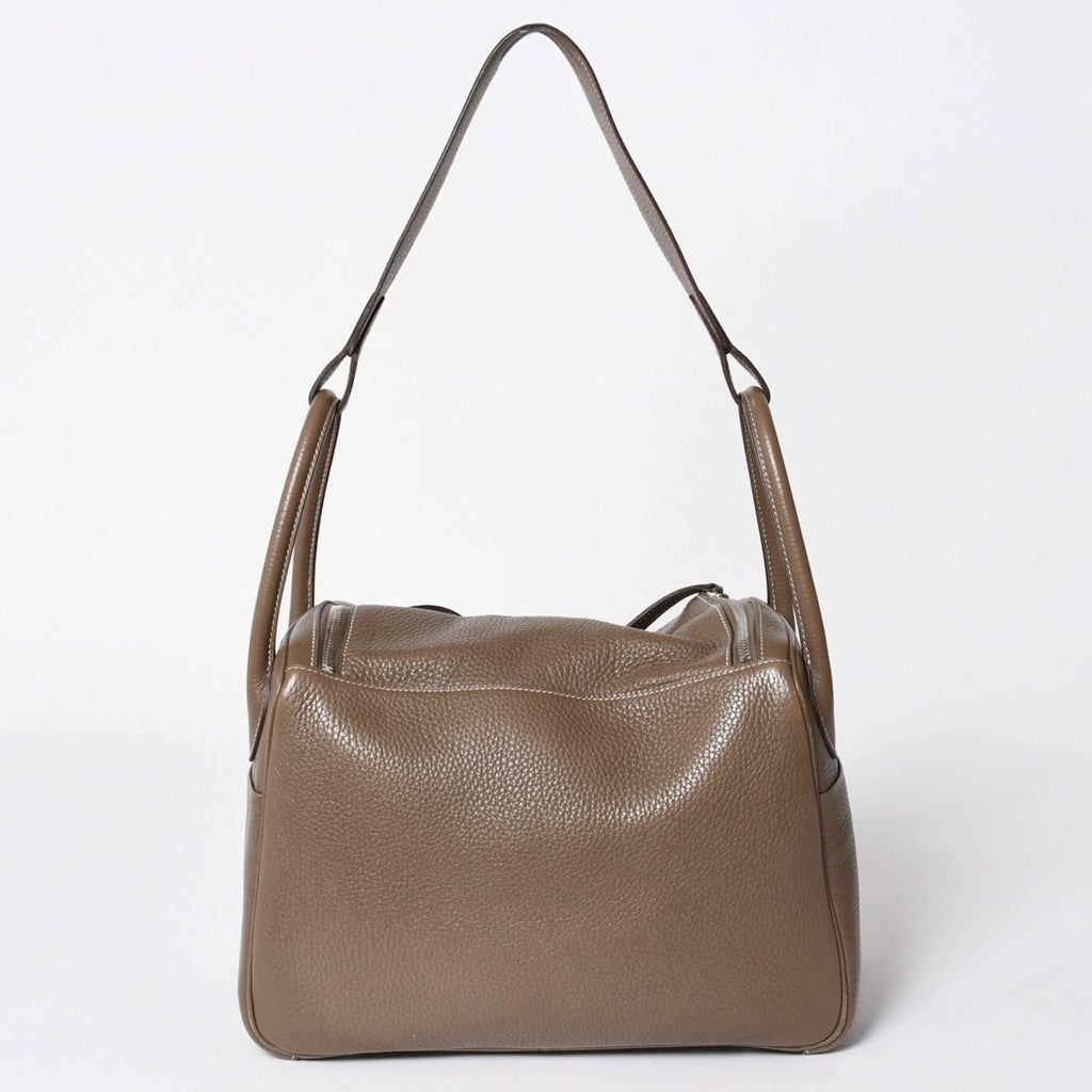 Hermes 2-Way Bag Lindy 30 Etoupe Taurillon Clemence Silver — view 2