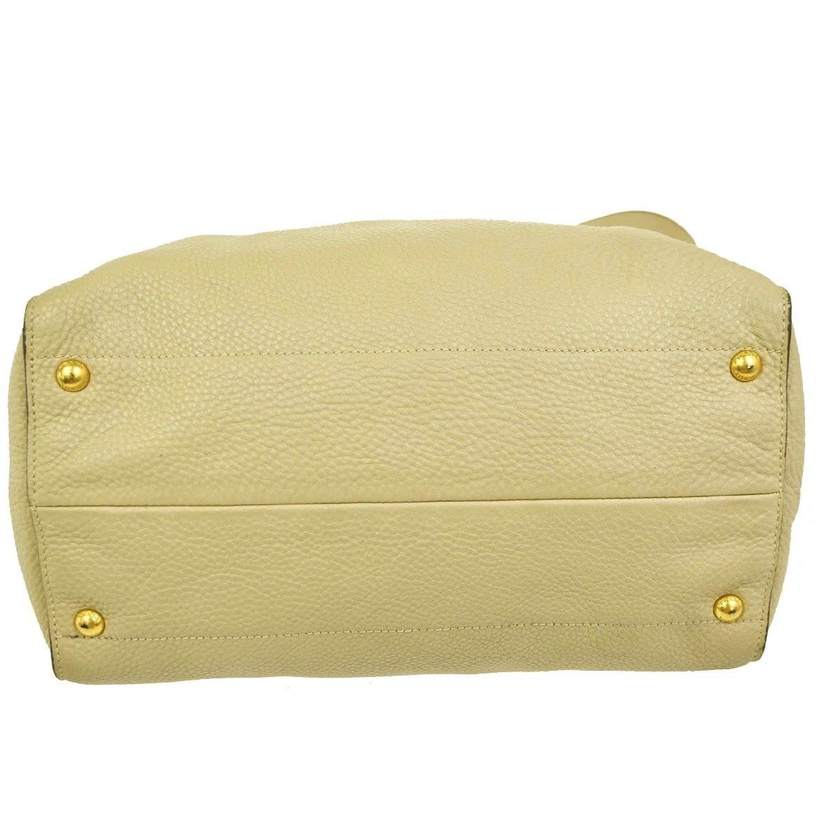 Prada 2-Way Shoulder Bag Beige Leather — view 6