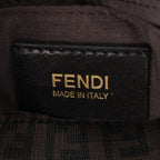Fendi Zucchino Mini Chain Shoulder Bag Brown — view 8
