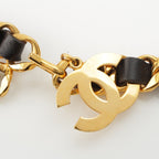 Chanel Vintage Jumbo CC Logo Chain Belt Black — view 3