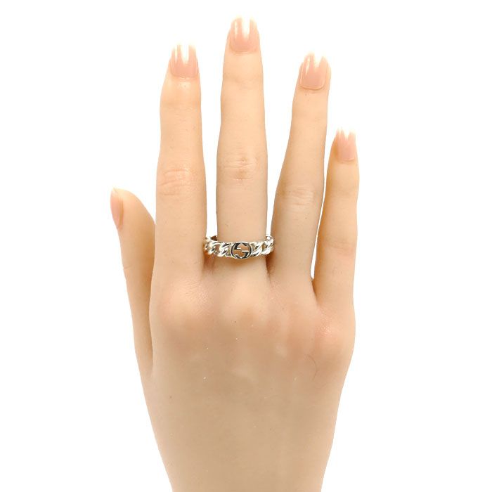 Gucci 925 Sterling Silver Interlocking Ring — view 7