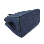 Prada 2-Way Bag Denim Leather Blue Black Silver — view 5