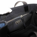 Prada 2-Way Bag Denim Leather Blue Black Silver — view 8