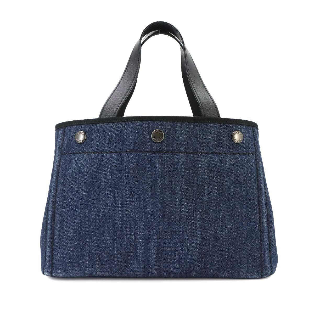 Prada 2-Way Bag Denim Leather Blue Black Silver — view 3