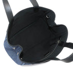 Prada 2-Way Bag Denim Leather Blue Black Silver — view 7