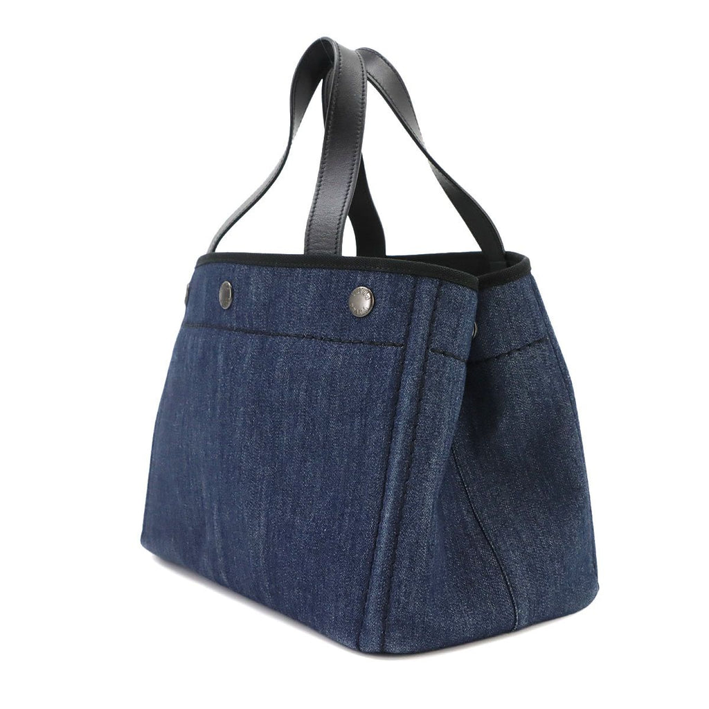 Prada 2-Way Bag Denim Leather Blue Black Silver — view 4