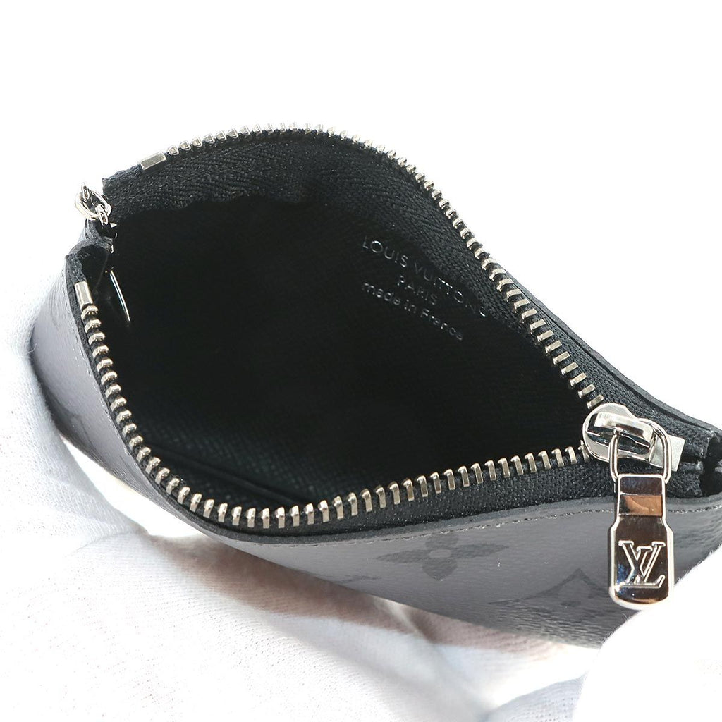 Louis Vuitton Monogram Eclipse Reverse Card & Key Case Pochette Cles Coin Purse — view 4