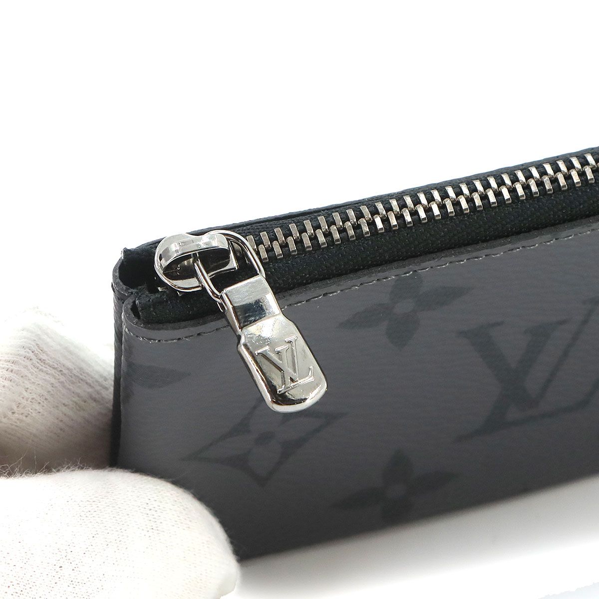 Louis Vuitton Monogram Eclipse Reverse Card & Key Case Pochette Cles Coin Purse — view 5