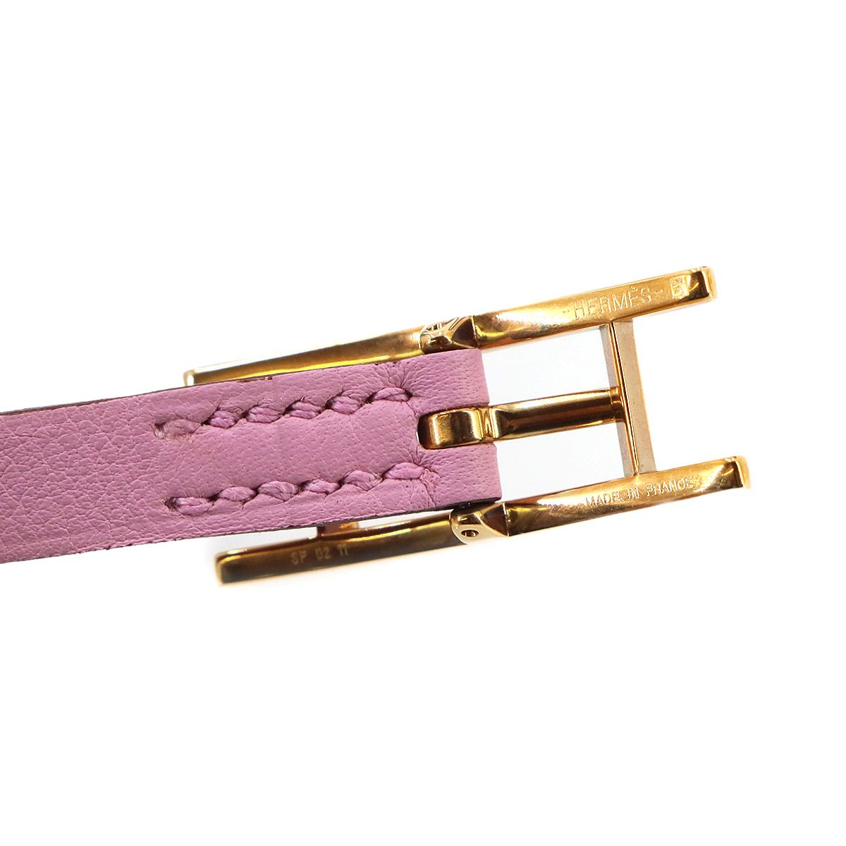 Hermes Behapi Double Tour Reversible Bracelet Swift Mauve Sylvestre — view 3