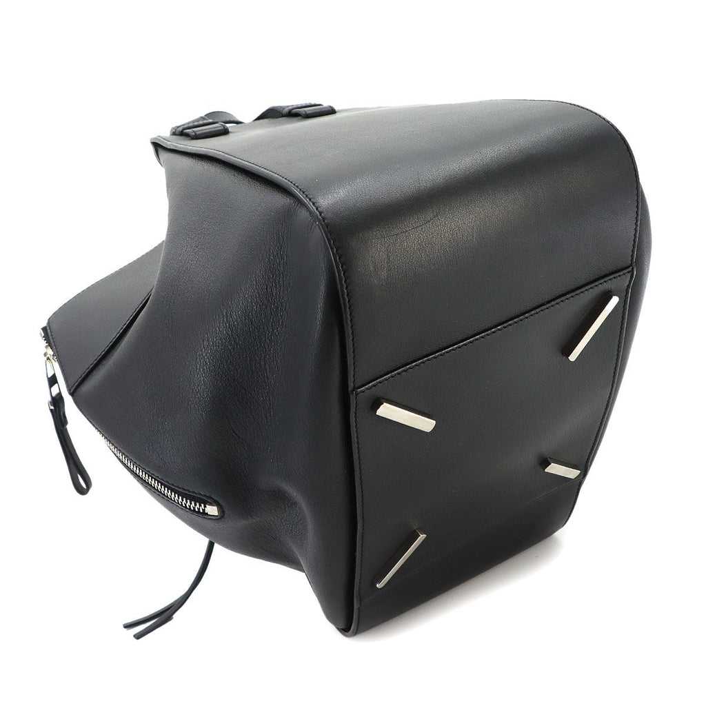 Loewe Hammock Medium 2-Way Bag Leather Black Silver — view 4