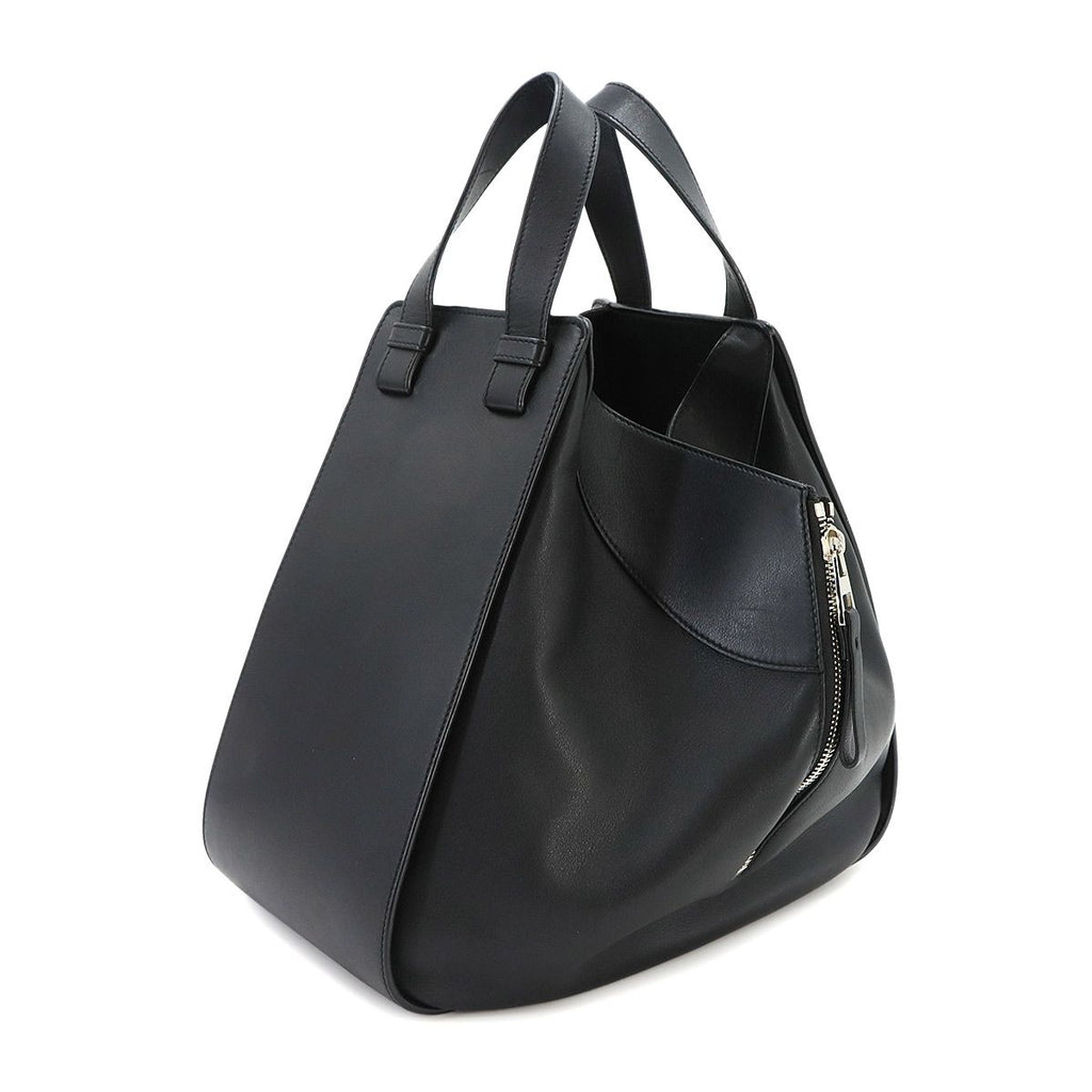 Loewe Hammock Medium 2-Way Bag Leather Black Silver — view 3