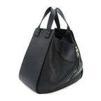 Loewe Hammock Medium 2-Way Bag Leather Black Silver — view 3
