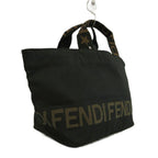 Fendi Vintage Mini Tote Bag Nylon Logo Black — view 5