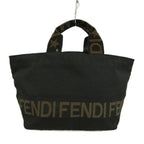 Fendi Vintage Mini Tote Bag Nylon Logo Black
