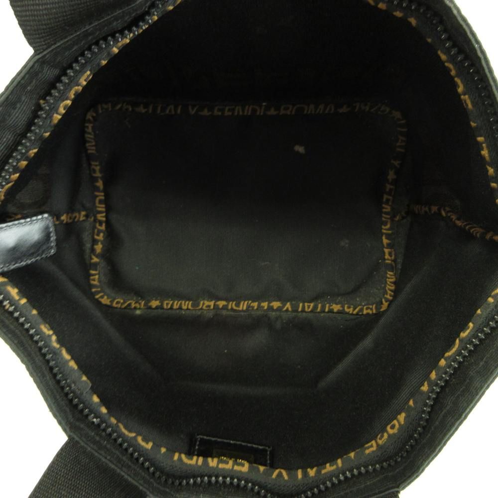 Fendi Vintage Mini Tote Bag Nylon Logo Black — view 3