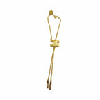 Celine Long Single Earrings Logo Gold
