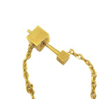Celine Long Single Earrings Logo Gold — view 6