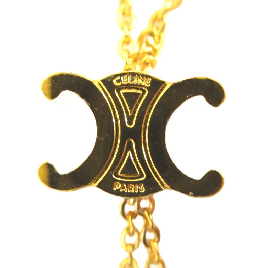 Celine Long Single Earrings Logo Gold — view 4