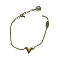 Louis Vuitton Bracelet Bangle Logo Gold