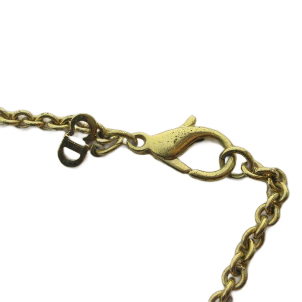 Dior Necklace Logo Pendant Gold — view 5