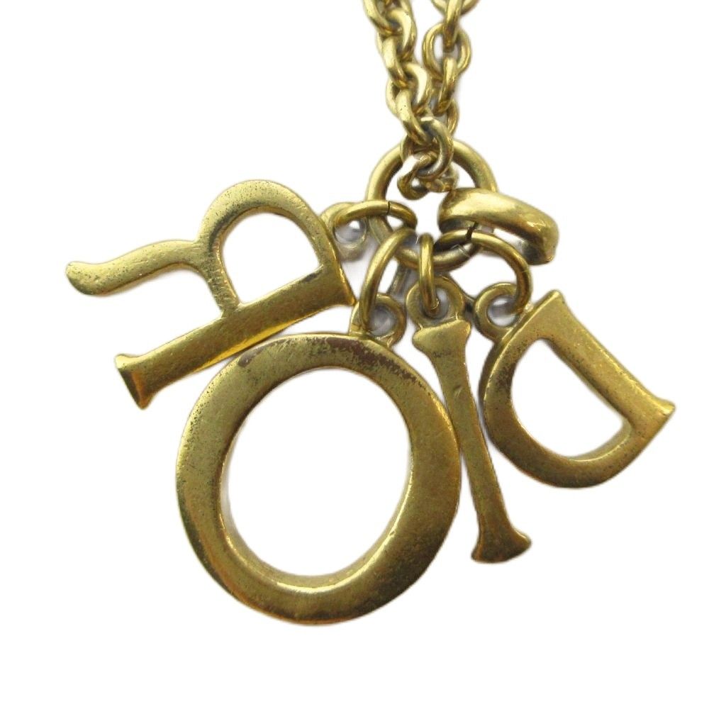 Dior Necklace Logo Pendant Gold — view 2
