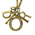 Dior Necklace Logo Pendant Gold