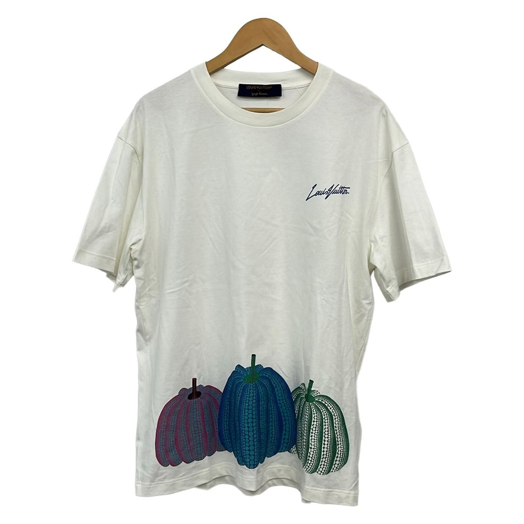 Louis Vuitton Short Sleeve T-Shirt Ivory Red Multi Crew Neck Yayoi Kusama L