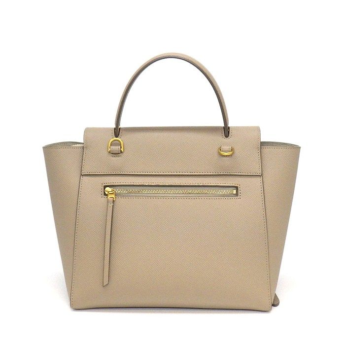 Celine Shoulder Bag Micro Light Taupe Calfskin Gold — view 2