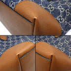Gucci Tote Bag Ophidia Medium Blue GG Denim Brown Leather Gold — view 8