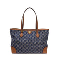 Gucci Tote Bag Ophidia Medium Blue GG Denim Brown Leather Gold