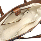 Gucci Tote Bag Ophidia Medium Blue GG Denim Brown Leather Gold — view 6
